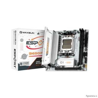 MAXSUN MS-eSport B650ITX WIFI ICE (Socket AM5, mini-ITX, 2*DDR5(96Gb), DP/HDMI,  2*SATA3, 2*M.2,  1*