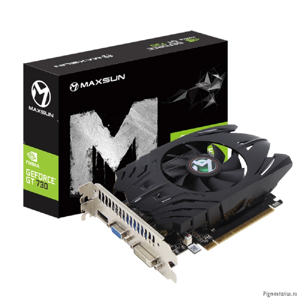 Видеокарта MAXSUN MS-GT730 Power Hammer 4G GDDR3, 128bit, 700/1333Mhz,  DVI/VGA/HDMI 1 FAN (MS-GT730