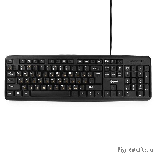 Клавиатура Gembird KB-8320UXL-BL,{ черный, USB, кабель 2 м., 104 клавиши}