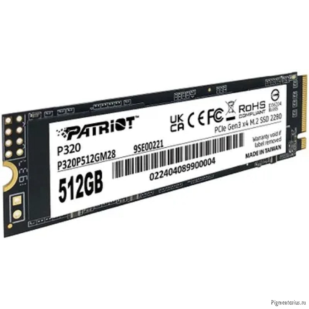SSD Patriot PCIe 3.0 x4 512GB P320P512GM28 P320 M.2 2280