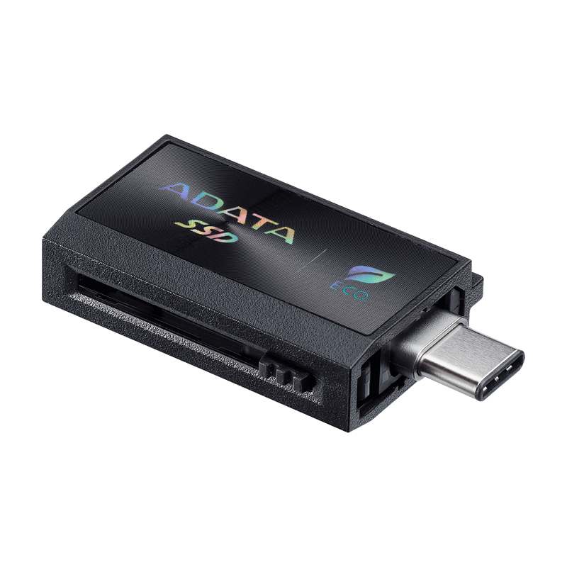 A-DATA External SSD 1TB SC730, Type-C, Type-A, USB 3.2 Gen2, R/W 600/600 MB/s, 36.8x23.8x9.7mm, Blac