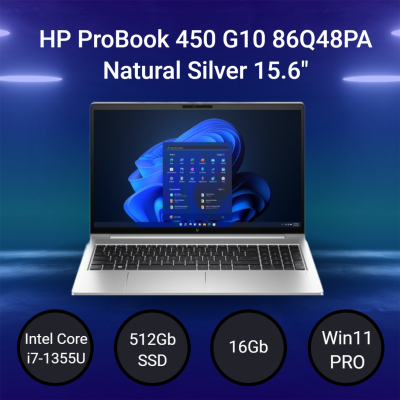 Ноутбук HP ProBook 450 G10 [86Q48PA] Natural Silver 15.6"