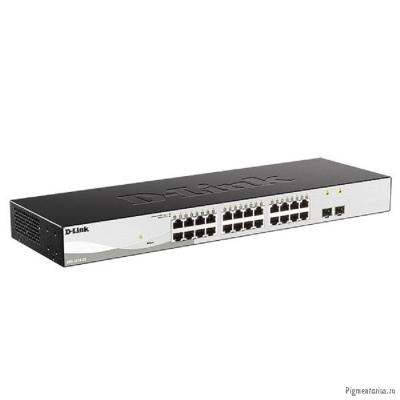 D-Link DGS-1210-26/F3A Настраиваемый L2 коммутатор с 24 портами 10/100/1000Base-T и 2 портами 1000Ba