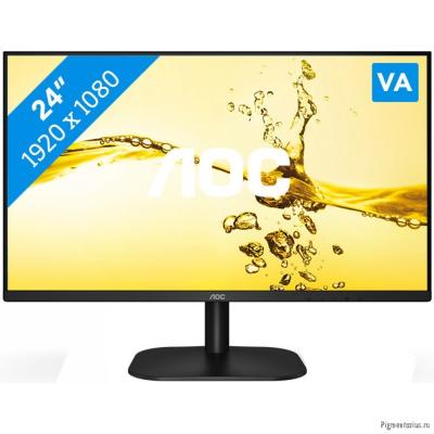 LCD AOC 23.8" 24B2XHM2 черный {VA 1920x1080 75Hz 4ms 178/178 250cd 20M:1 HDMI VESA}