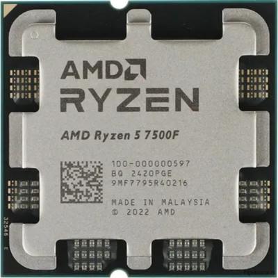 CPU AMD Ryzen 5 7500F OEM (100-000000597) {Base 3,70GHz, Turbo 5,00GHz, without graphics, L3 32Mb, T