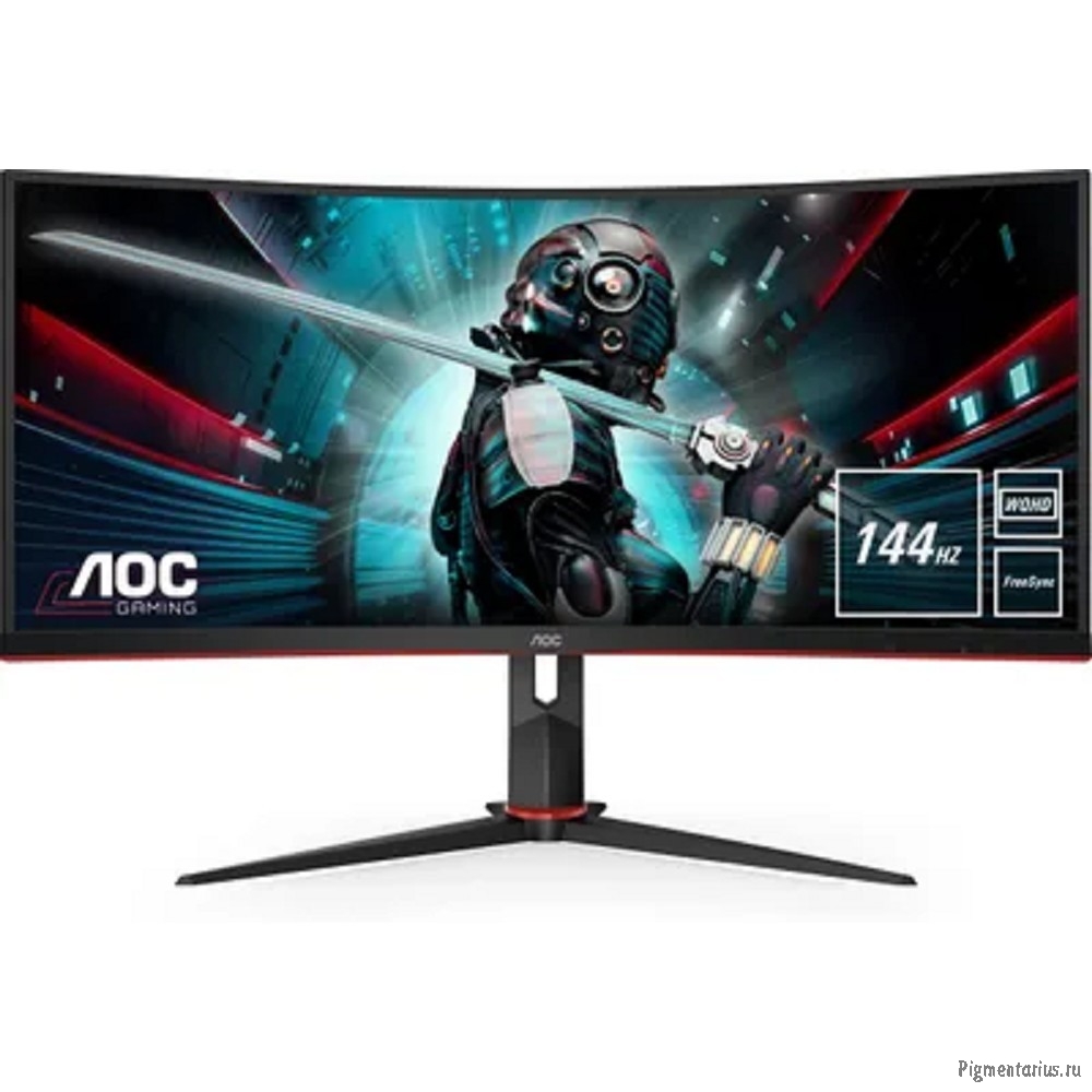 LCD AOC 34" CU34G2X Black-Red {VA curved 3440x1440 144Hz 1ms 178/178 300cd 2xHDMI2.0 2xDisplayPort H