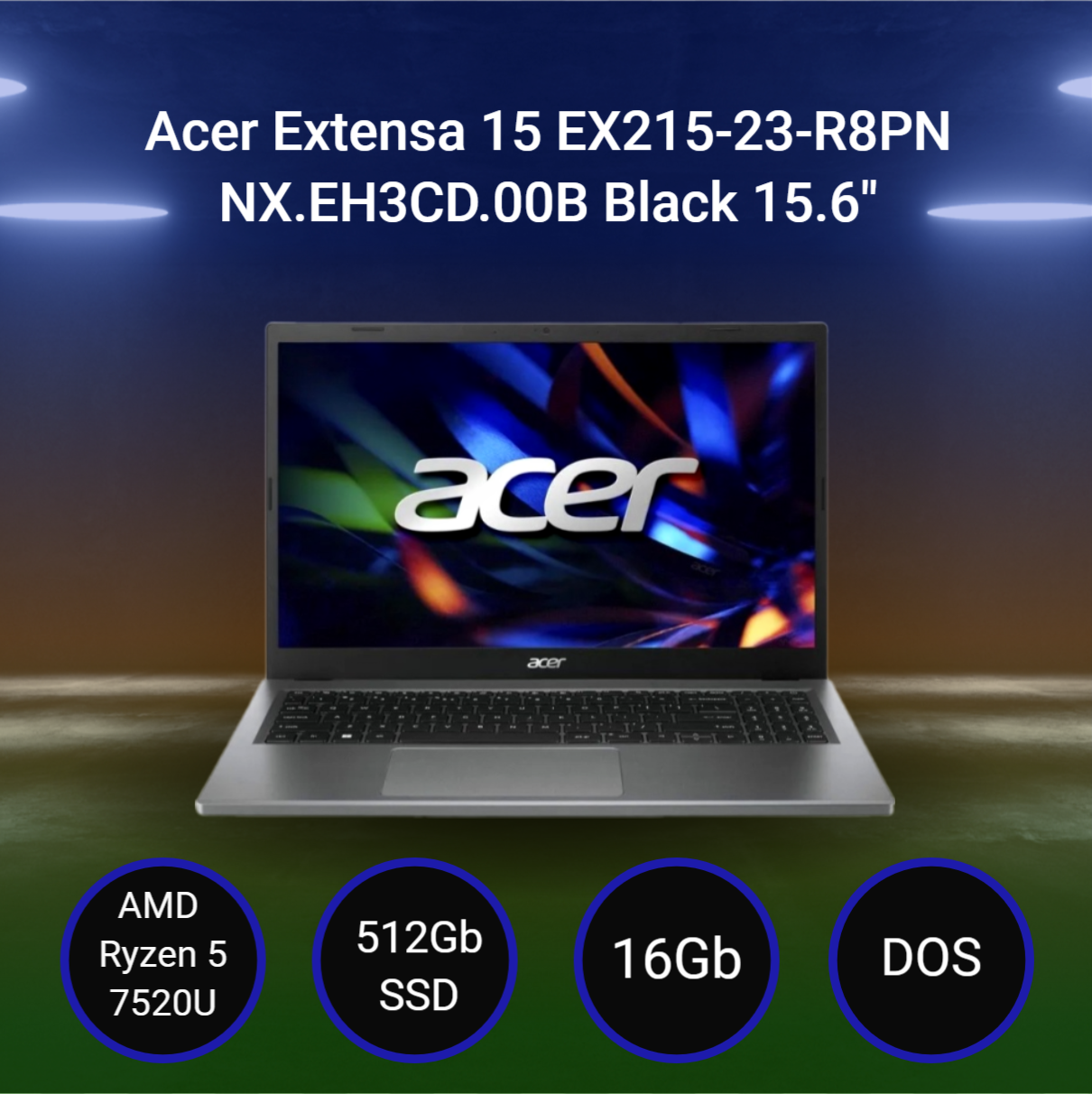 Ноутбук Acer Extensa 15 EX215-23-R8PN [NX.EH3CD.00B] Black 15.6"