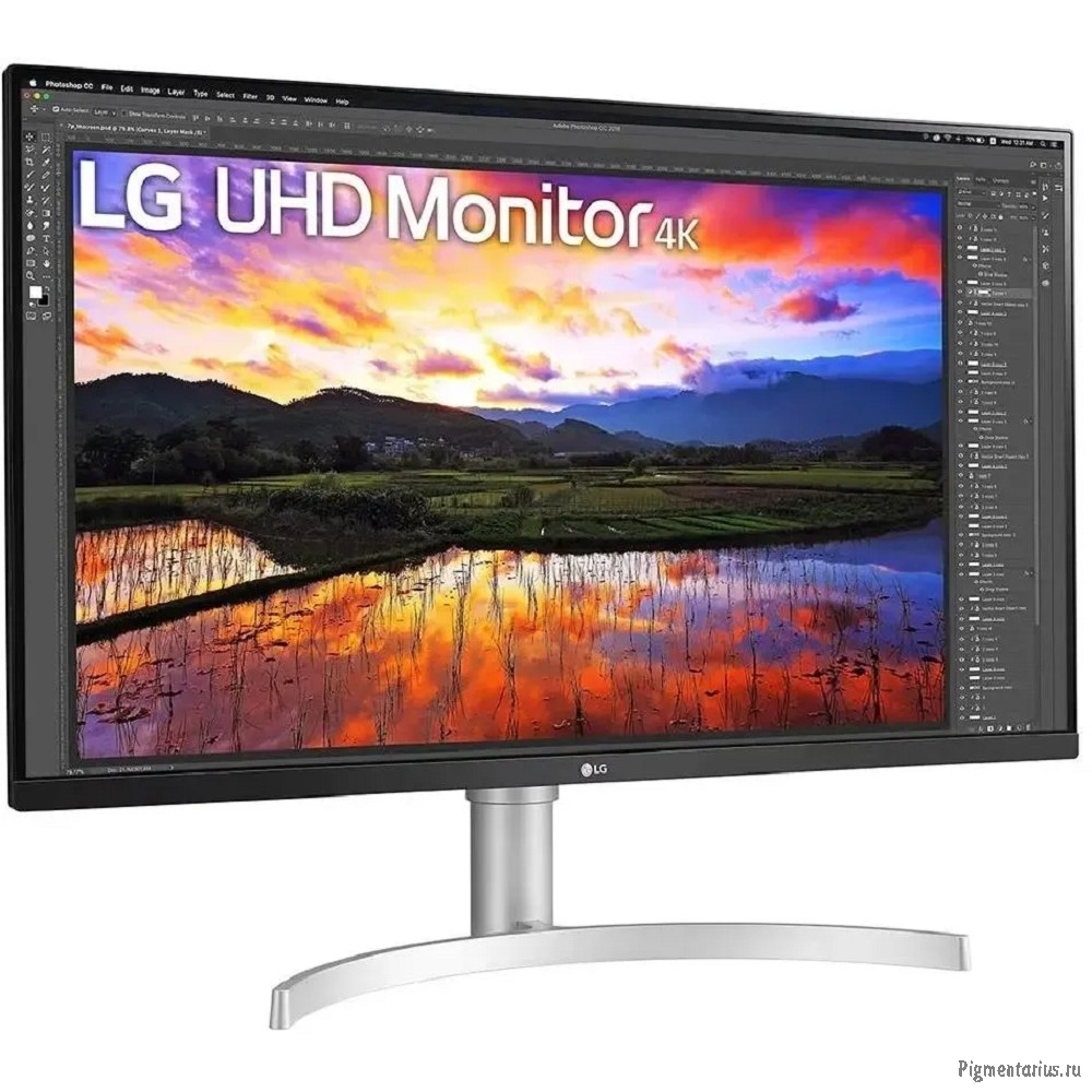 LCD LG 31.5'' 32UN650K-W {IPS 3840x2160 60Hz 5ms 380cd 1000:1 2xHDMI2.0 DisplayPort1.4 2x5W FreeSync