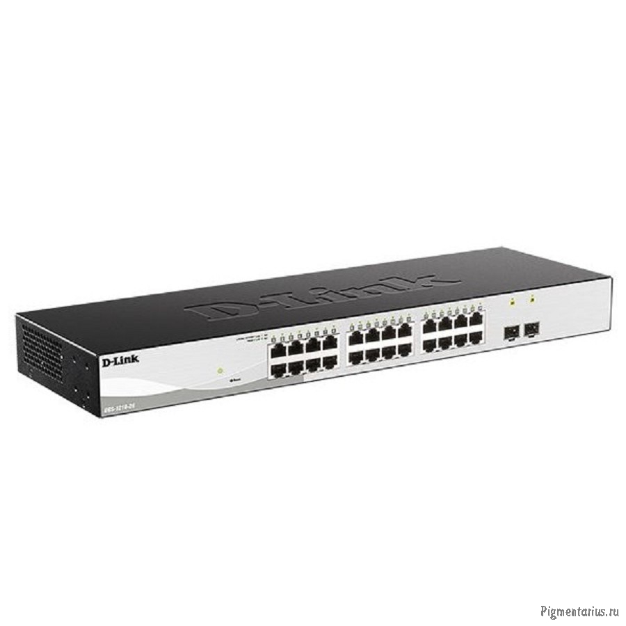 D-Link DGS-1210-26/F3A Настраиваемый L2 коммутатор с 24 портами 10/100/1000Base-T и 2 портами 1000Ba