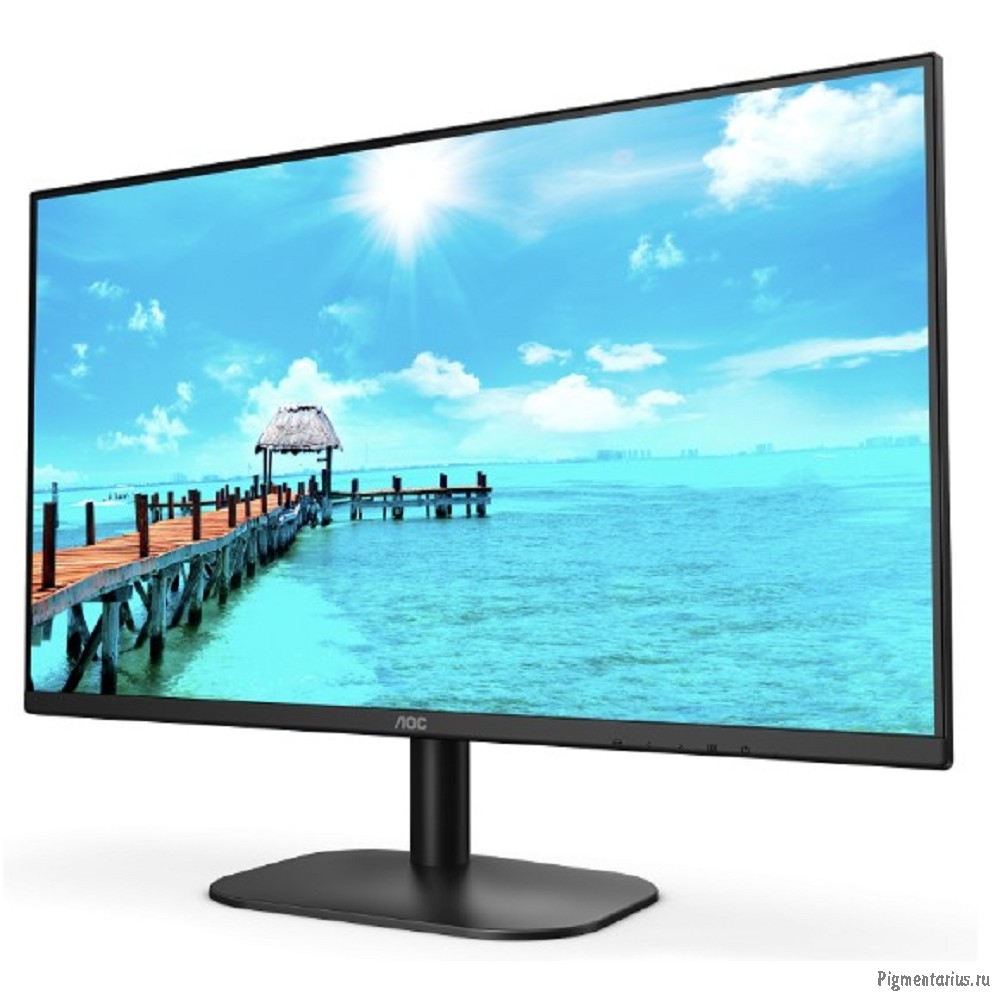 LCD AOC 27" 27B2QAM черный {VA 1920x1080 75Hz 4ms 178/178 250cd 20M:1 HDMI1.4 DisplayPort1.2 2x2W}