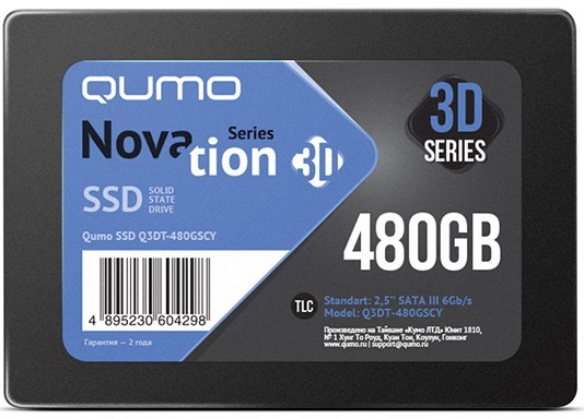 QUMO SSD 480GB QM Novation Q3DT-480GSCY {SATA3.0}