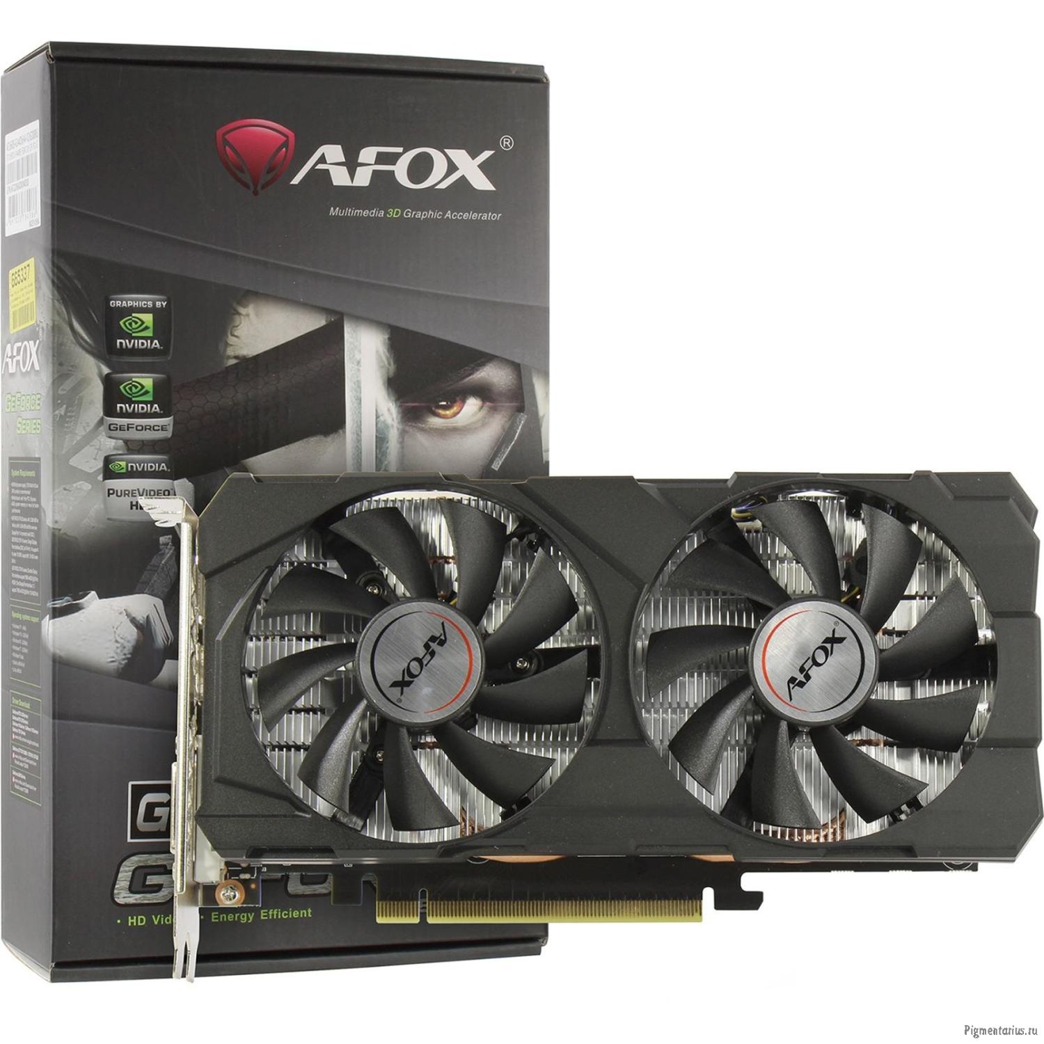 Видеокарта AFOX GTX1660SUPER 6GB GDDR6 192bit DP/DV/HDMI ATX DUAL FAN RTL (AF1660S-6144D6H7-V2/V4)  