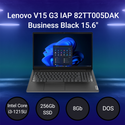 Ноутбук Lenovo V15 G3 IAP [82TT005DAK] Business Black 15.6"