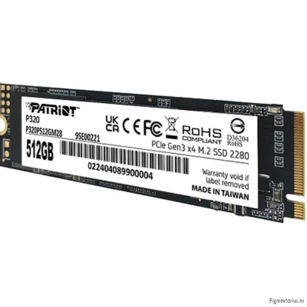 SSD Patriot PCIe 3.0 x4 512GB P320P512GM28 P320 M.2 2280