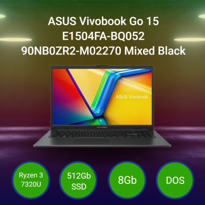 Ноутбук ASUS Vivobook Go 15 E1504FA-BQ052 [90NB0ZR2-M02270] Mixed Black 15.6"