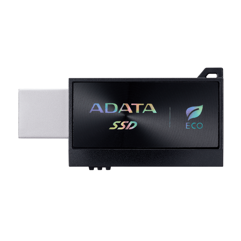 A-DATA External SSD 1TB SC730, Type-C, Type-A, USB 3.2 Gen2, R/W 600/600 MB/s, 36.8x23.8x9.7mm, Blac