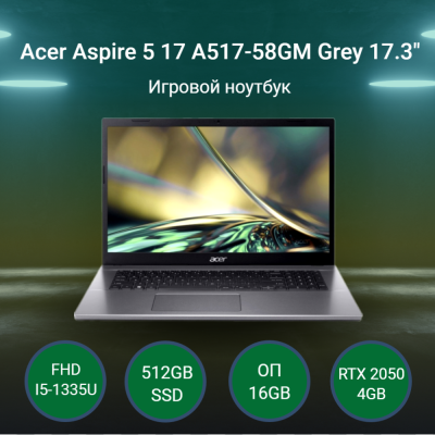 Ноутбук Acer Aspire 5 17 A517-58GM [NX.KJLCD.005] Grey 17.3"