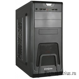 Exegate EX278390RUS Корпус Miditower Exegate CP-603 Black, ATX, <CP350W, 80mm>, 2*USB+2*USB3.0, Audi