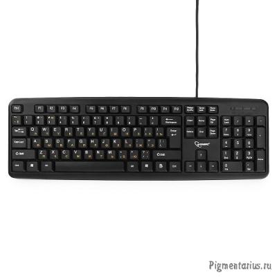 Клавиатура Gembird KB-8320UXL-BL,{ черный, USB, кабель 2 м., 104 клавиши}
