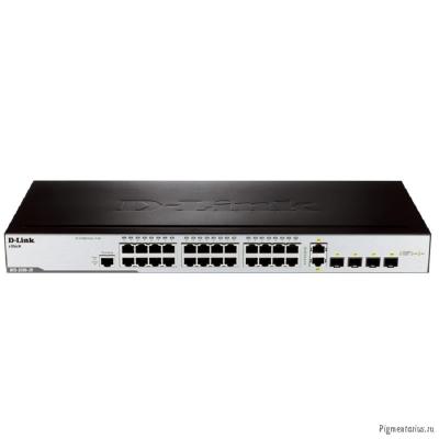 D-Link DES-3200-28/C1A Управляемый L2 коммутатор с 24 портами 10/100Base-TX, 2 портами 100/1000Base-