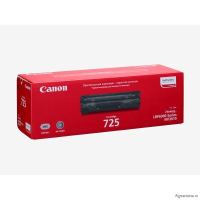 Canon Cartridge 725 3484B005/3484B002 Картридж для LBP 6000/6000B/MF3010, Черный, 1600 стр. (GR)