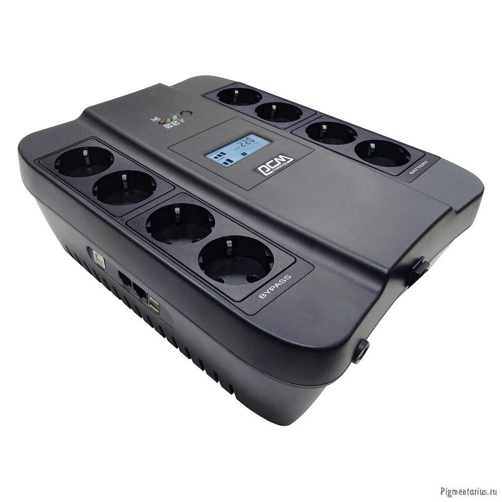 PowerCom Spider SPD-1100U LCD USB ИБП {Line-Interactive, 1100VA / 605W, 8xEURO: 4 с резервным питани PowerCom Spider SPD-1100U LCD USB ИБП {Line-Interactive, 1100VA / 605W, 8xEURO: 4 с резервным питани