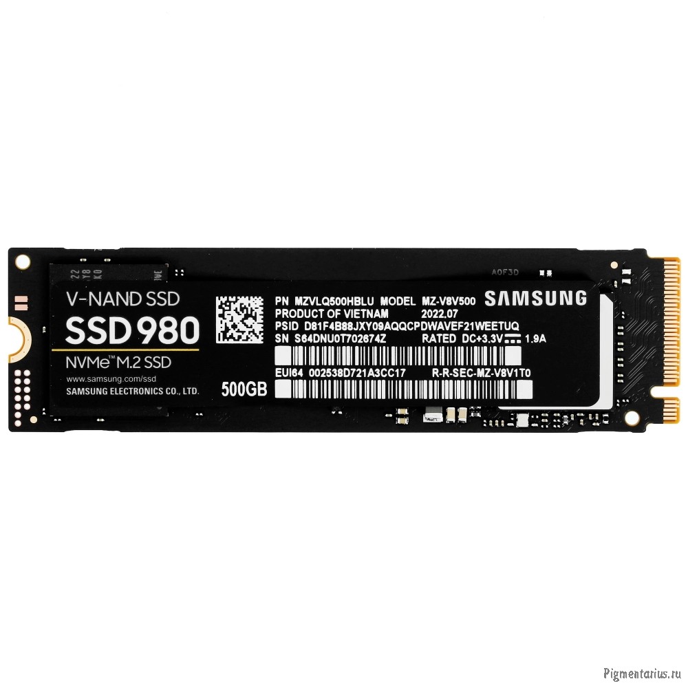 Samsung SSD 500Gb 980 M.2 MZ-V8V500BW