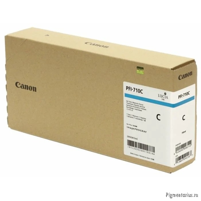 Canon PFI-710C 2353C001 Картридж для CANON imagePROGRAF iPF TX-2000, iPF TX-3000, iPF TX-4000, 700 м