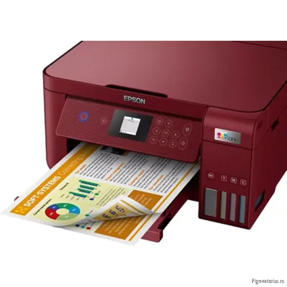 МФУ струйный Epson EcoTank L4267 цветная печать, A4, цвет красный (RED) [c11cj63512]