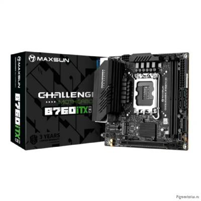 MAXSUN MS-Challenger B760ITX D5 (Socket 1700, mini-ITX, 2*DDR5, 2*HDMI/2*DP, 4*SATA3,  2*M.2, 1xPCI-