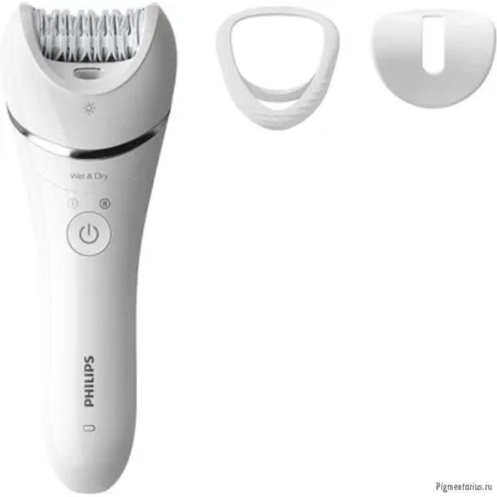 PHILIPS BRE700/01 Эпилятор  2 скорости, широкая головка, Wet&Dry, беспроводной, opti light, 2 аксесс