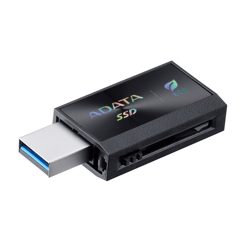A-DATA External SSD 1TB SC730, Type-C, Type-A, USB 3.2 Gen2, R/W 600/600 MB/s, 36.8x23.8x9.7mm, Blac