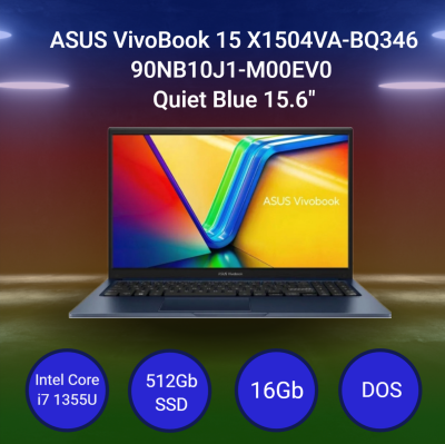 Ноутбук ASUS VivoBook 15 X1504VA-BQ346 [90NB10J1-M00EV0] Quiet Blue 15.6"