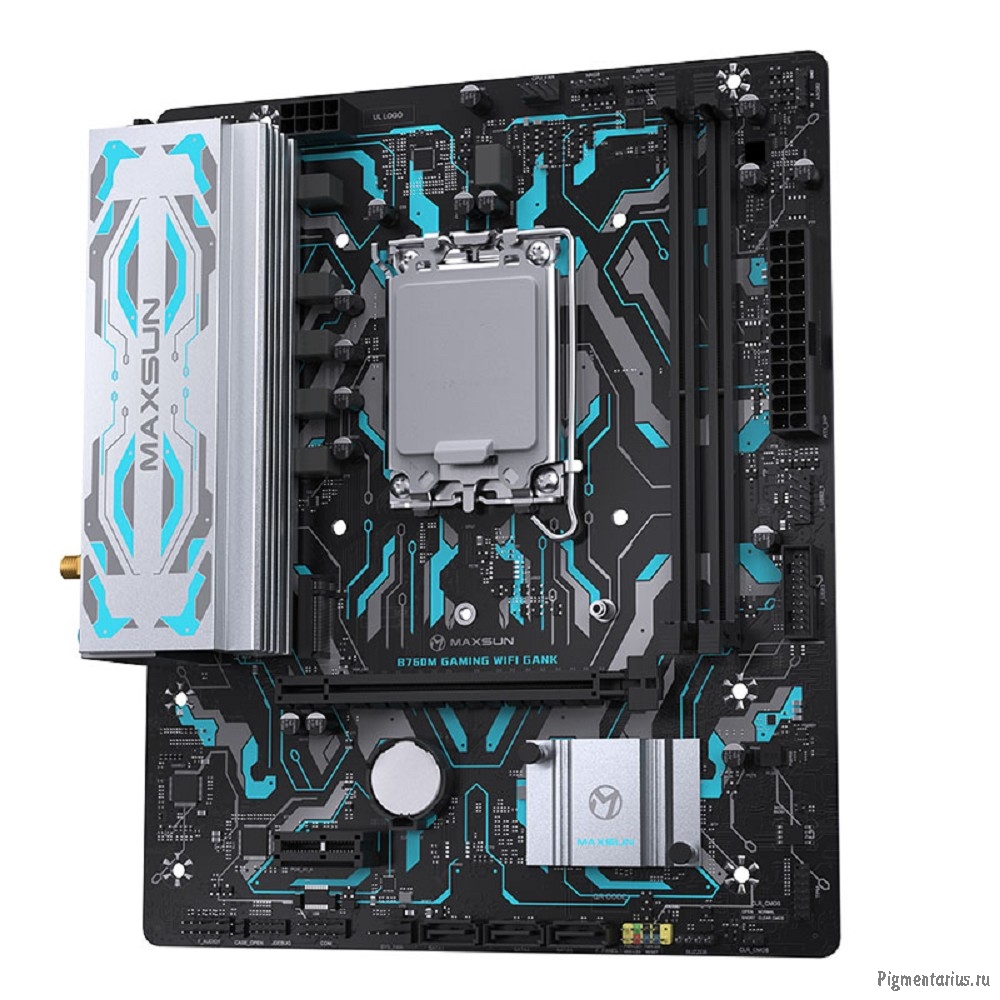MAXSUN MS-B760M GAMING WIFI GANK V2 (Socket 1700, mATX, 2*DDR5, VGA/HDMI, 3*SATA3, 1*M.2, 1xPCI-E x1
