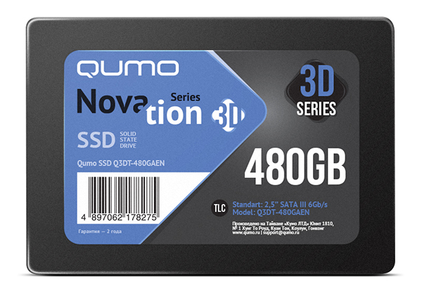 SSD накопитель Qumo SATA Q3DT-480GAEN 480ГБ