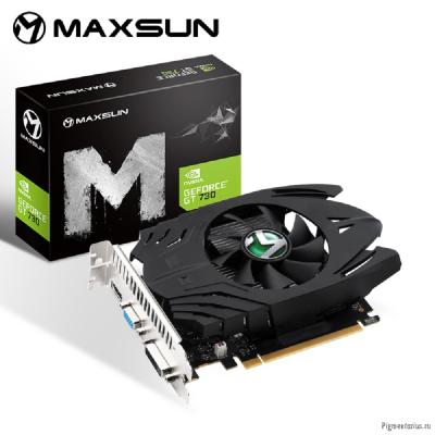 Видеокарта MAXSUN MS-GT730 PH 2Gb GDDR3, 64bit, 700/1333Mhz, DP/HDMI/DVI 1 FAN (MS-GT730 PH 2G L0) R