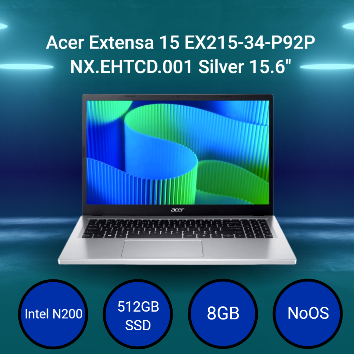 Ноутбук Acer Extensa 15 EX215-34-P92P [NX.EHTCD.001] Silver 15.6"