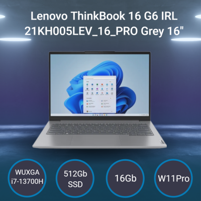 Ноутбук Lenovo ThinkBook 16 G6 IRL [21KH005LEV_16_PRO] Grey 16"