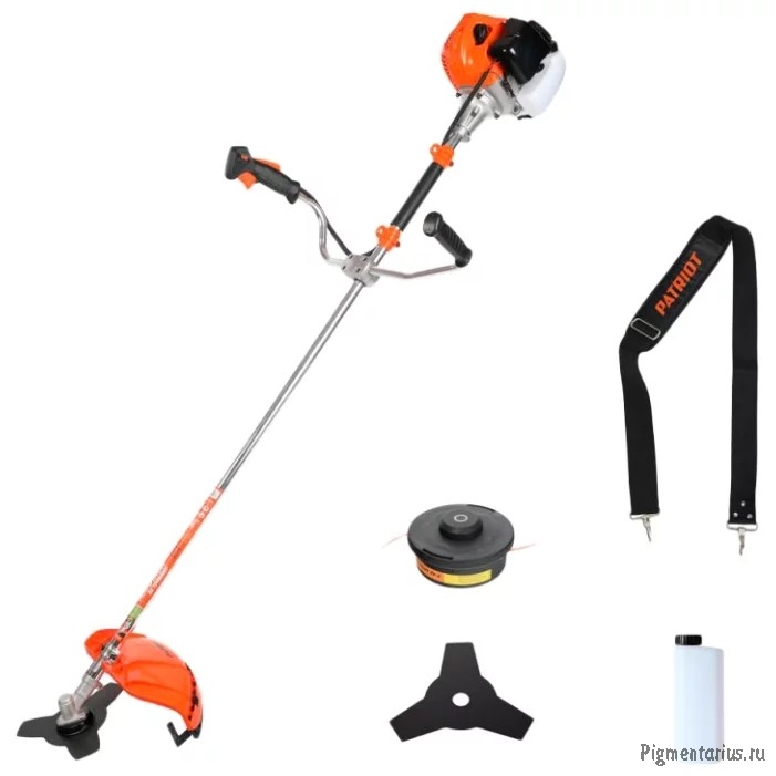 Бензотриммер PATRIOT PT 443 The One (1+1) [250108443] { раб. объем 43сс, 2,5 л.с., "велосипедная" ру