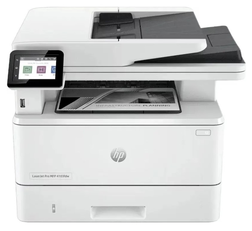 МФУ лазерный HP LaserJet Pro 4103fdw (2Z629A) A4, ч/б печать, USB, Wi-Fi, RJ-45, BlueTooth МФУ лазерный HP LaserJet Pro 4103fdw (2Z629A) A4, ч/б печать, USB, Wi-Fi, RJ-45, BlueTooth