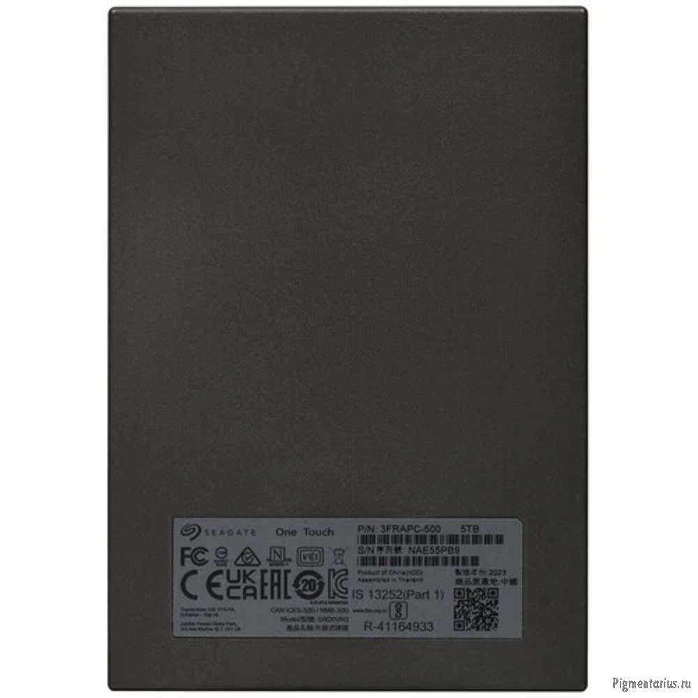 Seagate Portable HDD 5TB One Touch Black  STKZ5000400 USB 3.2 Gen1 Type-A