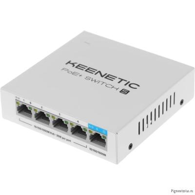 Keenetic POE+ SWITCH 5 (KN-4610) 5-портовый гигабитный коммутатор с 4 портами PoE+ и бюджетом мощнос Keenetic POE+ SWITCH 5 (KN-4610) 5-портовый гигабитный коммутатор с 4 портами PoE+ и бюджетом мощнос
