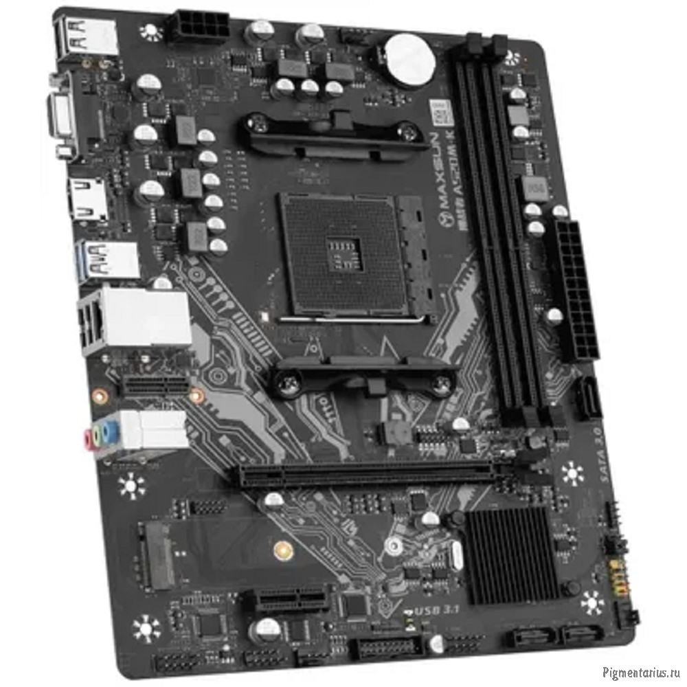 MAXSUN MS-Challenger A520M-K (Socket AM4, mATX, 2*DDR4, VGA/HDMI,  3*SATA3, 1*M.2, 1*PCIEx16/1*PCIEx
