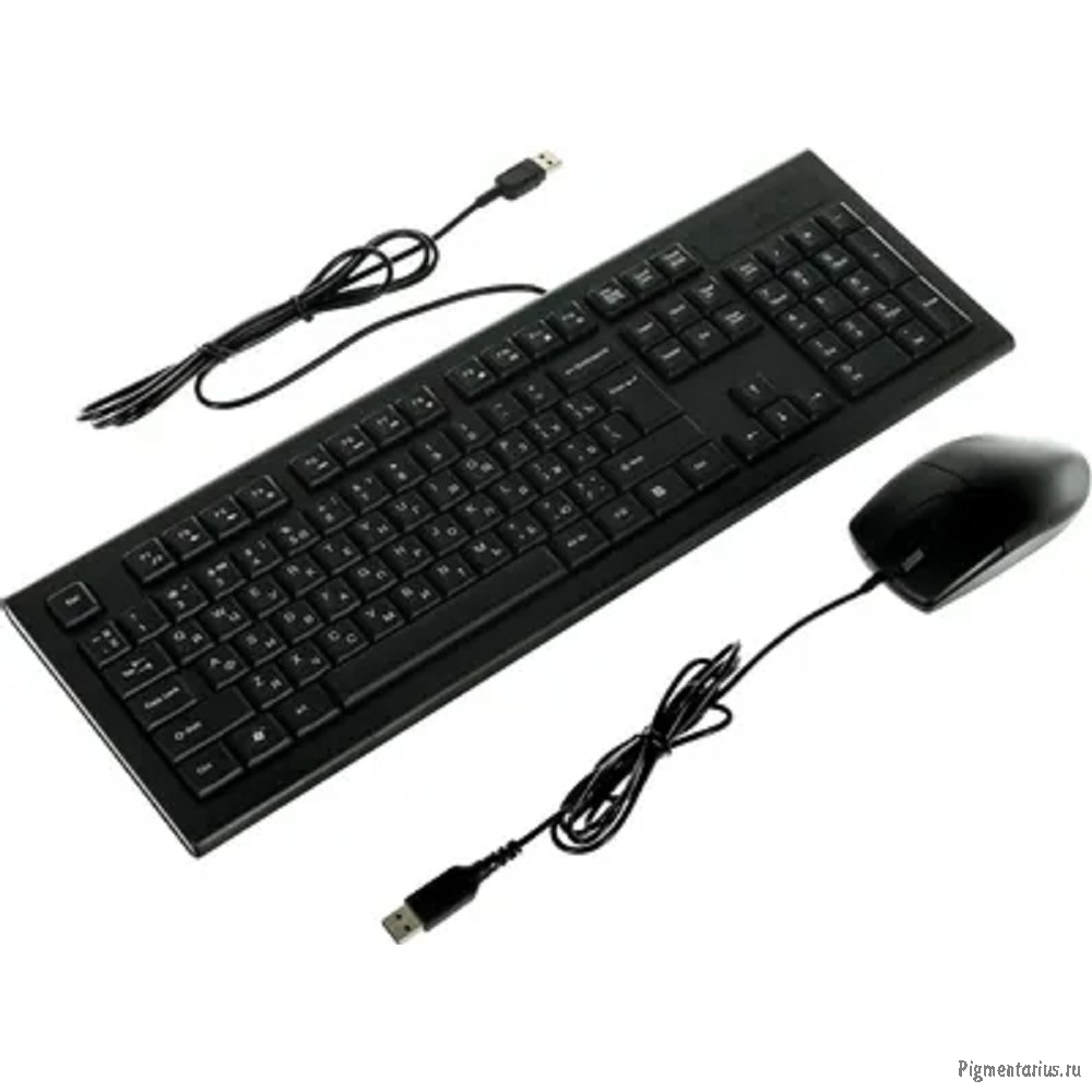 A-4Tech Клавиатура + мышь KR-8520D черный USB Комплект [477615]