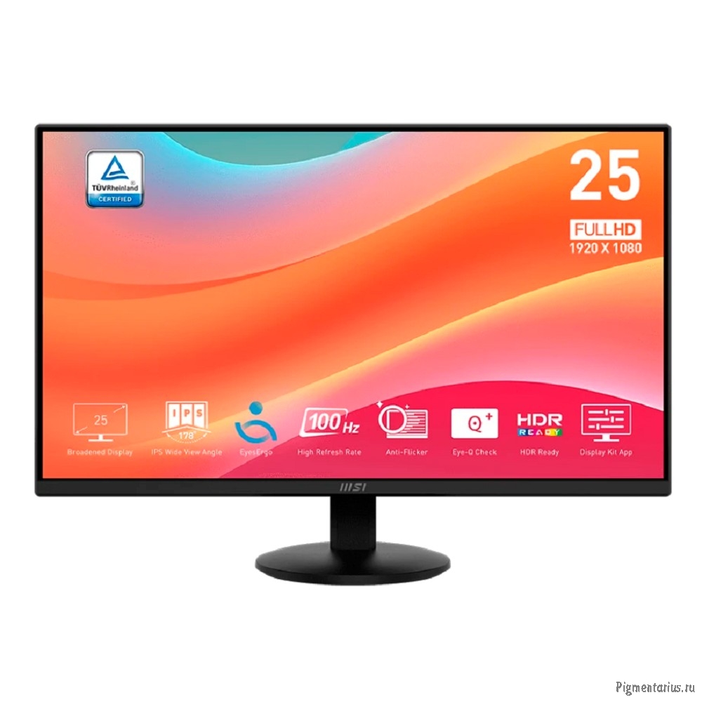 MSI PRO 24.5" MP252L {IPS 1920x1080 100Hz 4ms 250cd HDMI  DisplayPort Tilt External}