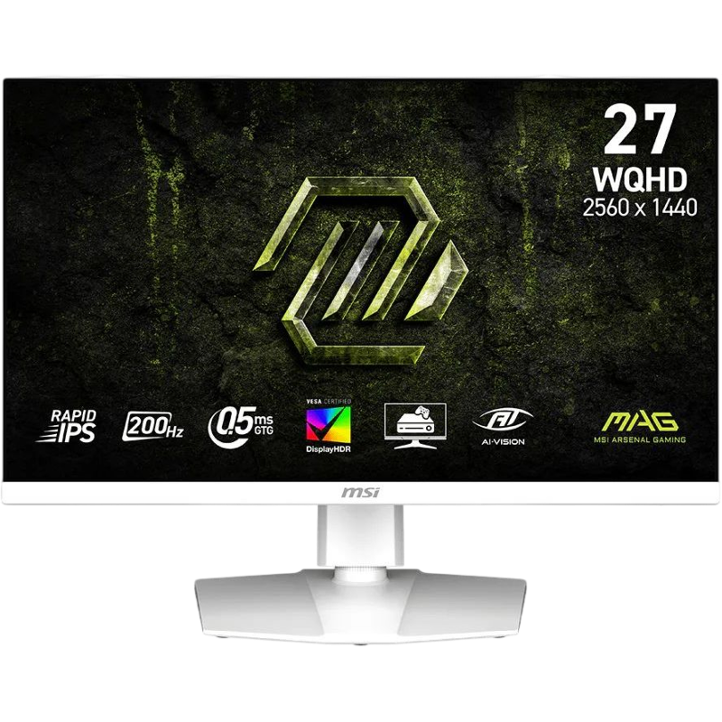 MSI MAG 27" 274QRFW E20 белый {Rapid IPS Flat 2560x1440 200Hz 0.5ms DisplayHDR400 1000:1 300cd 2xHDM
