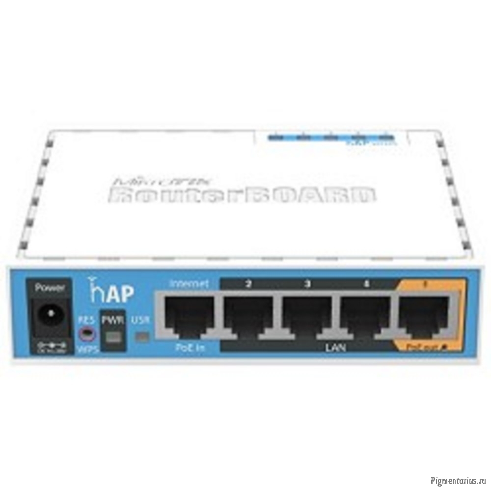 MikroTik RB951Ui-2nD Беспроводной Маршрутизатор  hAP 2.4Ghz, 5xLAN, 2.4 ГГц 802.11b/g/n, MIMO 2x2, 2