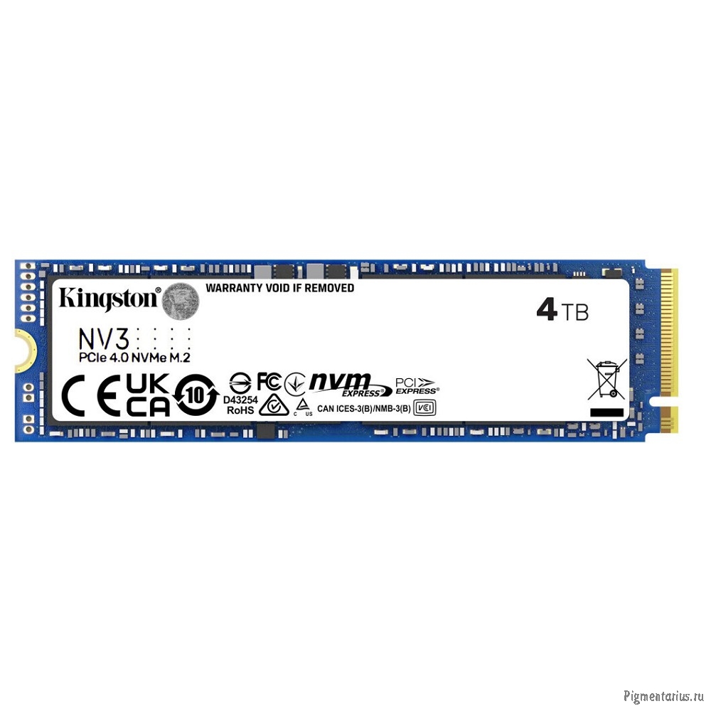 Kingston SSD NV3, 4000GB, M.2(22x80mm), NVMe, PCIe 4.0 x4, SNV3S/4000G
