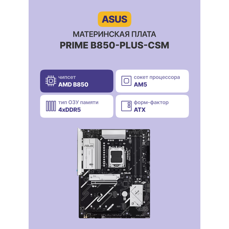 Материнская плата ASUS PRIME B850-PLUS-CSM