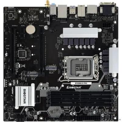 Biostar B760MZ-E PRO {Soc-1700 Intel B760 4xDDR5 mATX AC`97 8ch(7.1) 2.5Gg RAID+VGA}